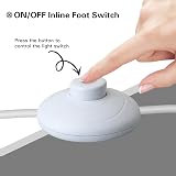 Helunsi 3Pcs Floor Lamp Foot Switch White Inline Push Button Pack of 3 view 6