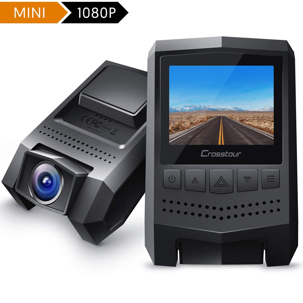 Crosstour Dash Cam 1080P FHD Mini In Car Camera with Amazon.co.uk