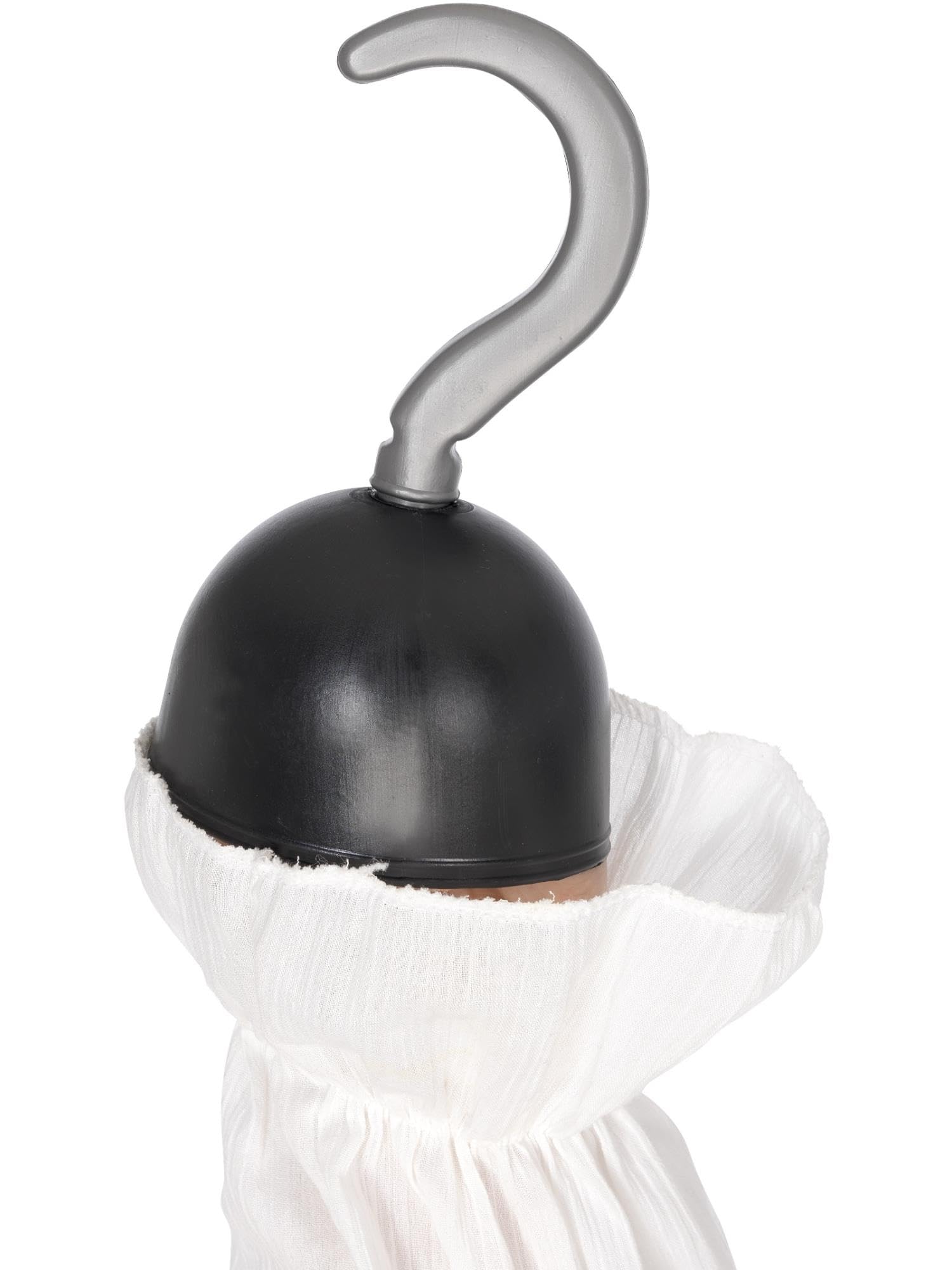 Smiffys Pirate Hook, Black PVC, Pirate Fancy Dress, Adult Dress Up Accessories, Halloween