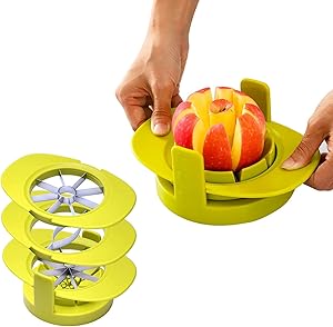 Atopov 4 in 1 Apple Slicer Mango Pear Tomato Slicer Combo, Fruit Cutter and Corer，Mango Slicers and Corer, Fruit Slicer Can also be used for Oranges, Potatoes, Round Fruits