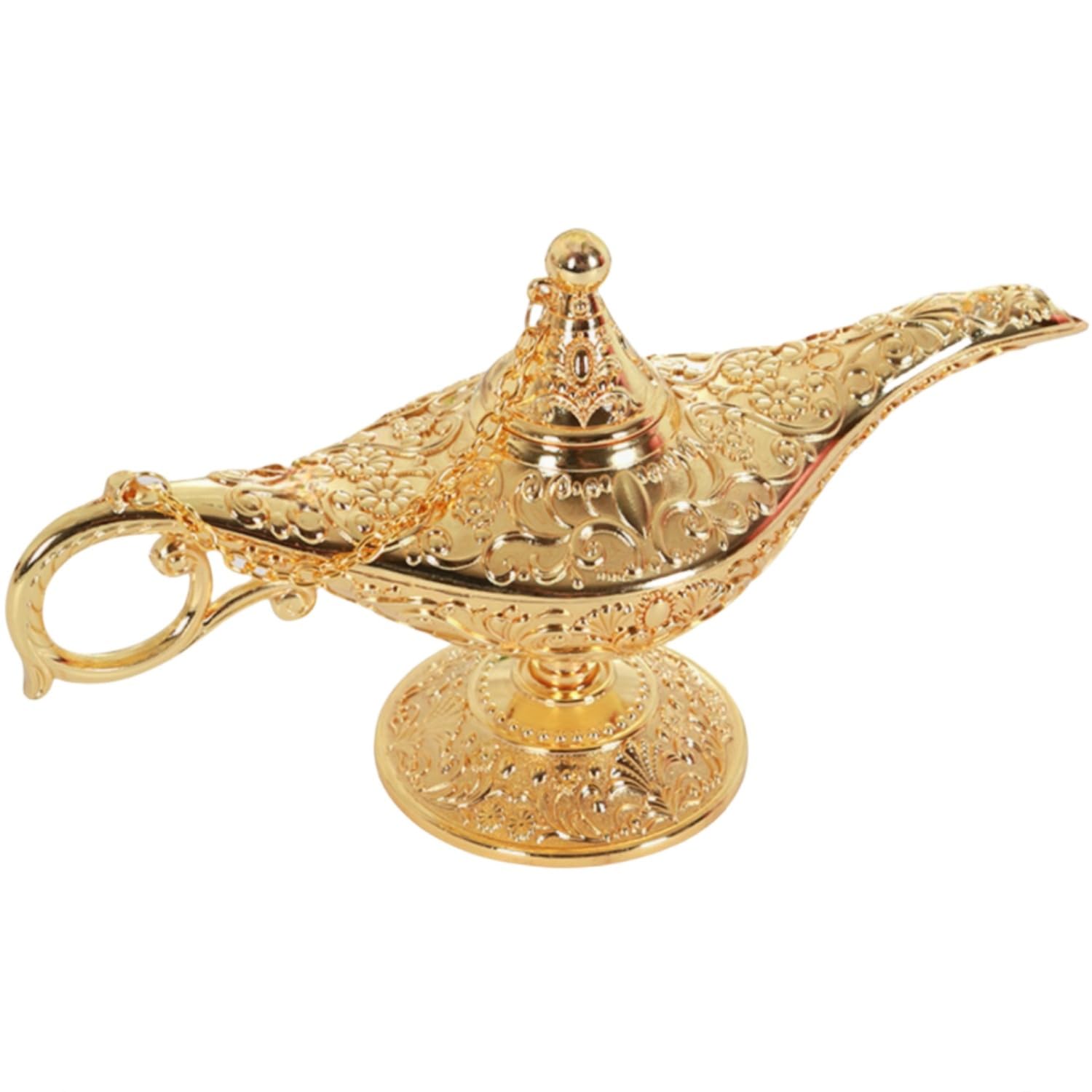 Photo 1 of Vintage Aladdin Magic Lamp Genie Collector's Edition,Rare Classic Arabian Props Aladdin Pot and Delicate Gift for Birthday/Party/Wedding Table Decoration (Gold)