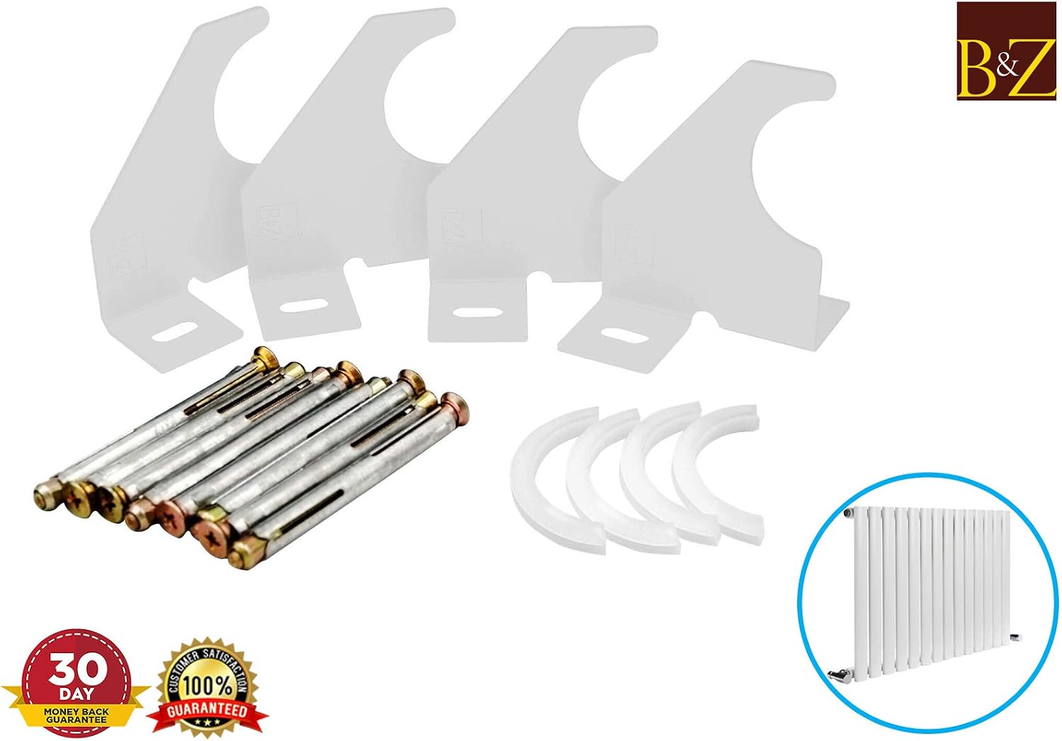 Universal Small Radiator Bracket Designer Vertical Column Single Arm Universal Radiator Wall Mount ...