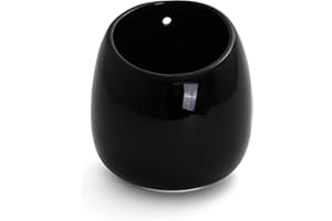 Milltown Merchants Succulent Wall Planters - Wall Vases - White Ceramic Wall Mounted Planters - Succulent Plant Pots - Hanging Vases for Living Wall (2 Pack/Modern/Black)