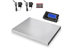 THINKSCALE Shipping Scale, 397lb Heavy Duty Postal Scale Stainless Steel with 𝗪𝗶𝗿𝗲𝗹𝗲𝘀𝘀 Displays/Tare/3 Units, Digital