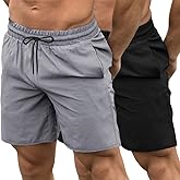COOFANDY Mens Athletic Shorts 7 Inch Quick Dry Stretch Lightweight Gym Workout Shorts with Pockets