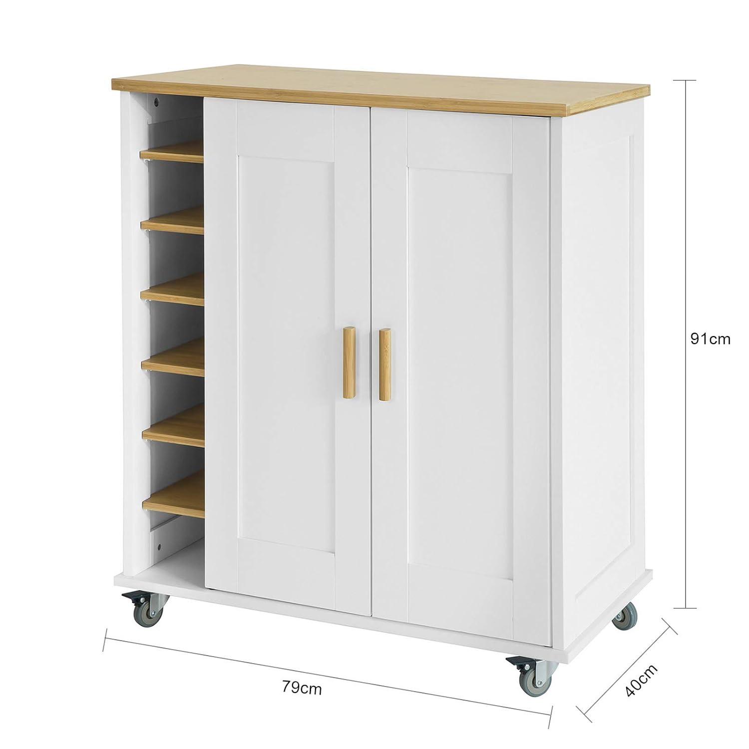 Arredamento SoBuy Mobile Cucina Credenza Soggiorno Moderna Bianco con