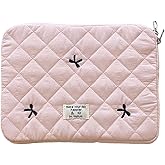 HICARRY Puffy Laptop Sleeve Case Cute Quilted Computer Bag, 13 Inch Bow Embroidery Printed Laptop Carrying Cases, Coquette Aesthetics Protective Cover, Compatible with 11" 13" 15" Notebook