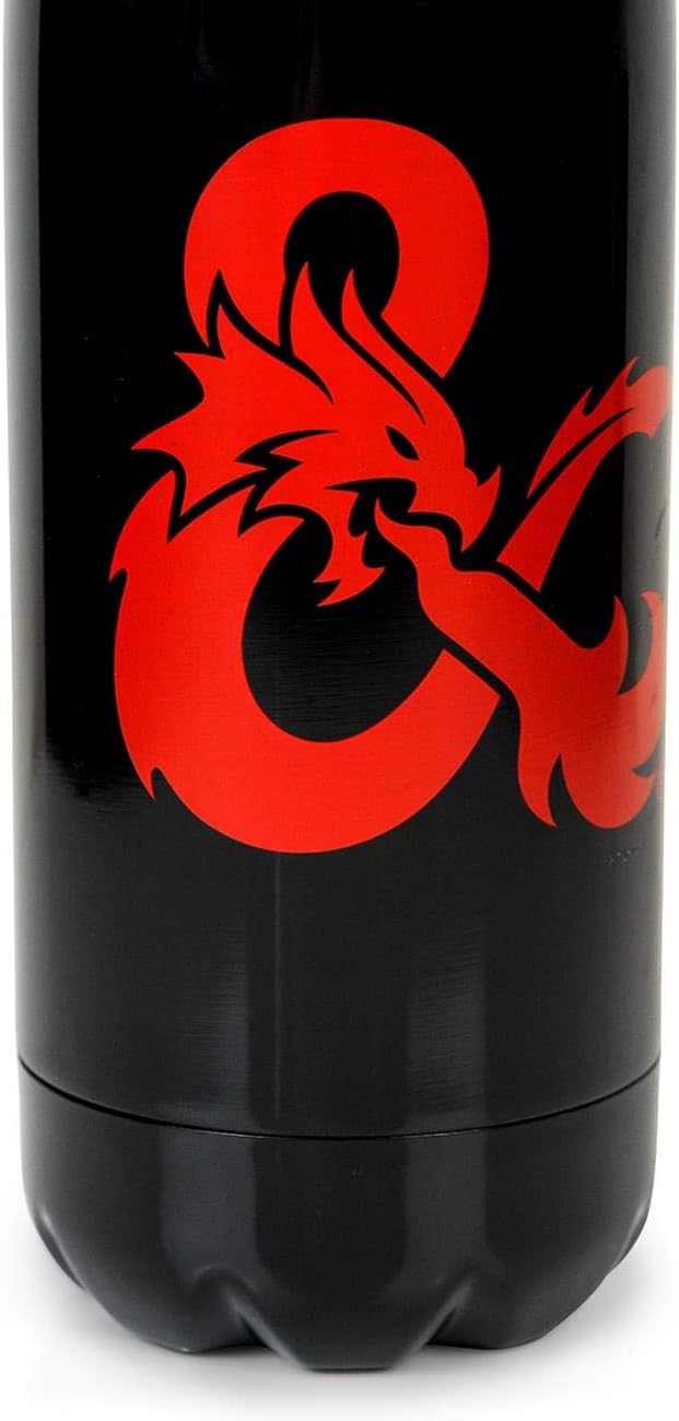 Just Funky Officially Licensed Dungeons & Dragons Metal Water Bottle, Black, 503 ml - Image 4