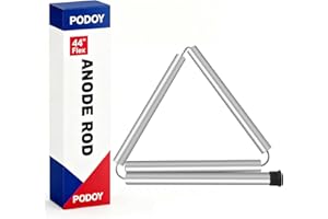 PODOY 44'' Flexible Magnesium Anode Rod for Hot Water Heater Compatible with Rheem Reliance Richmond GE KenmoreTanks 3/4" NPT Thread 0.8'' Diameter Home Water Tank Anode Rod