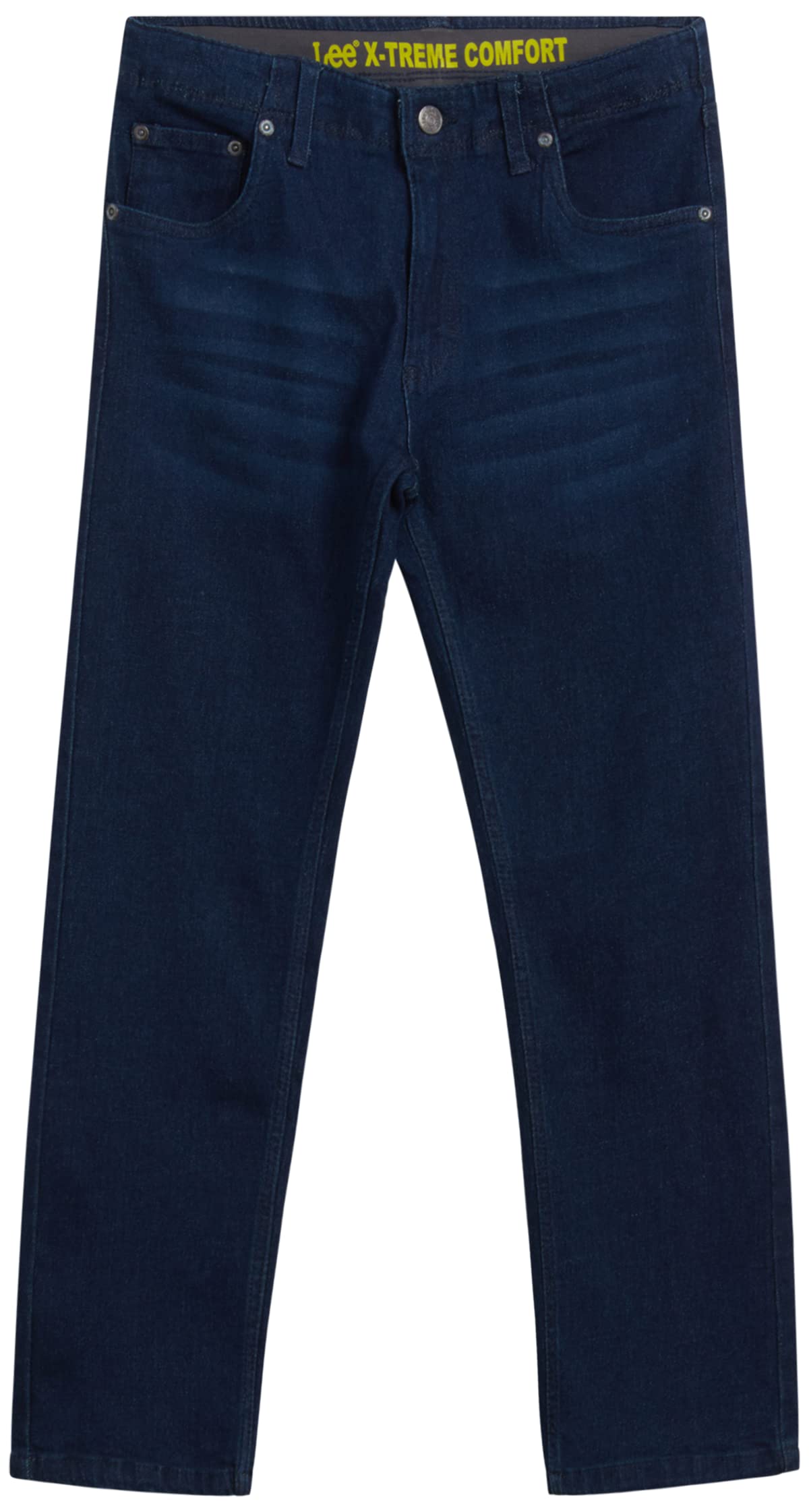Photo 1 of Lee Boys' Premium Straight Fit Denim Jeans - Ultra Stretch Casual Pants for Boys (8-18 Husky), Size 10 Husky, Indigo Rinse