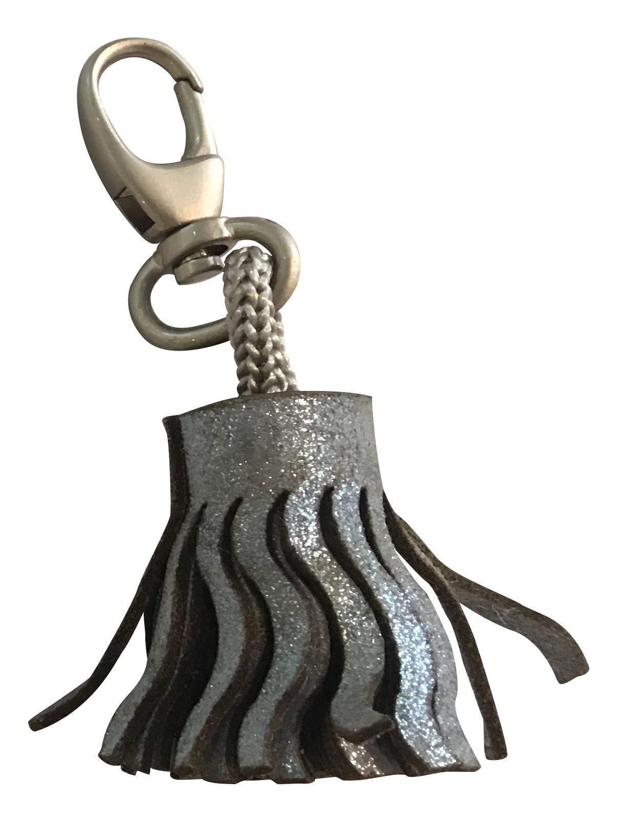 Clairefontaine 400078C - One Genuine Lambskin Leather Key Ring - Dimensions: 4x2.5cm - Leatherised Light Blue Colour - Multi-Functional - Practical + Durable