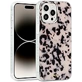 SCORPIFY for iPhone 14 Pro Max Case [Compatible with MagSafe] with Pink Tortoise Shell Design, Cute Brown Magnetic Phone Cover for Women Girls, Slim Shockproof Bumper with Stylish Pattern