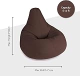Beautiful Beanbags Highback Kids Beanbag Chair - 35 Inch Water Resistant Brown view 3