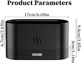 Elitecran Essential Oil Diffuser with Flame Effect 180ml Black view 2