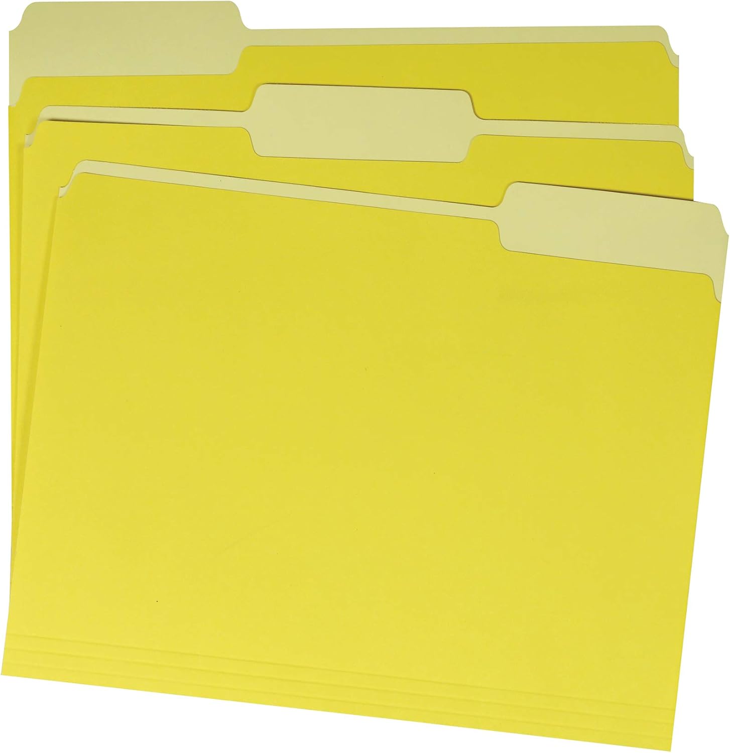 Basics File Folders, Letter Size, 1/3 Cut Tab, Yellow, 36-Pack : Office Products