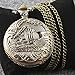 Train Copper Dangle Pendant Quartz Pocket Watch