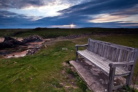 Amazon Co Jp A3 ポスター ベンチ山夜曇り丘草 壁紙ウォールステッカーポスター A3 4x297mm Generic