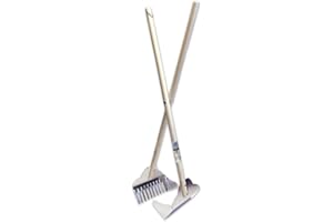 GNAWSOME Spotty Easy Pet Dog Waste Pick Up Metal Tray Lightweight Scissor Pooper Scooper with Rake