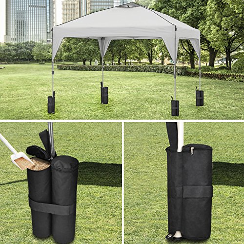MaidMAX Canopy Weight Bags,Sand Bag with Zippered Top for Instant Legs,Pop Up Canopy Outdoor Sun Shelter Tents, 4-Pack