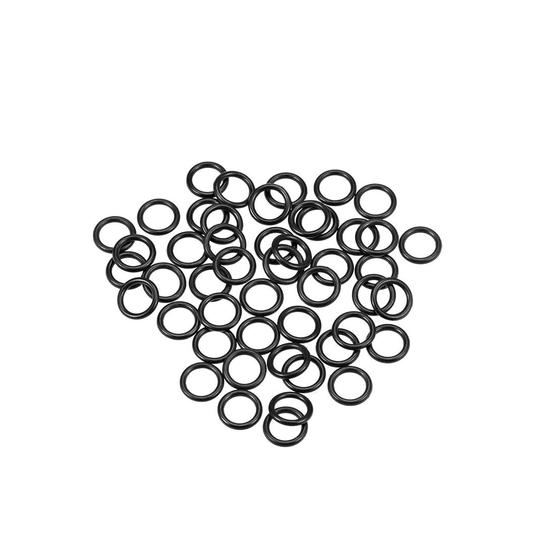 sourcing map Nitrile Rubber O-Rings 10mm OD 7mm ID 1.5mm Width, Metric Nitrile Rubber Sealing Gasket for Automotive Machine Plumbing, Pack of 50