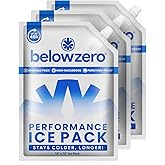 Below Zero Reusable Ice Packs for Coolers – Long Lasting Cooler Ice Pack Blocks, Leak-Proof Freezer Packs for Camping, Lunch Boxes & Travel