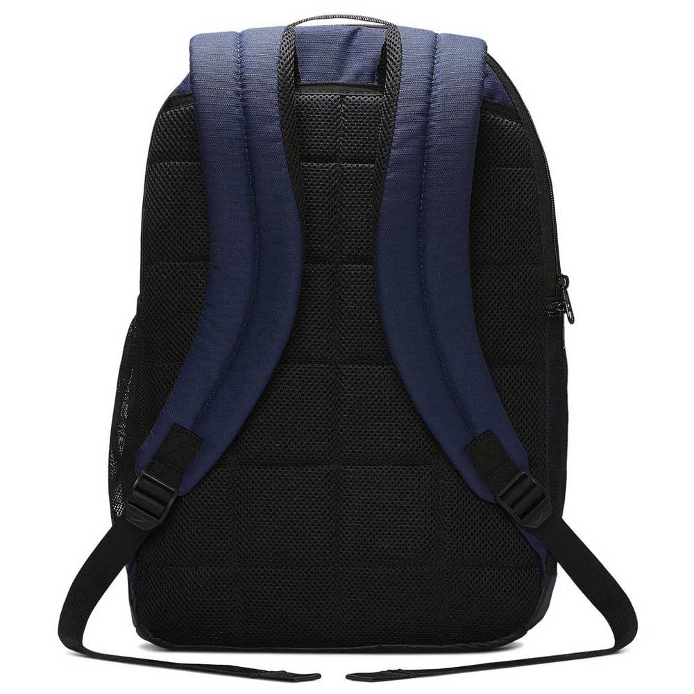 Nike Brasilia Medium Training Nike Backpack for Women and Men with Secure Storage & Water Resistant Coating, Midnight Navy/Black/White