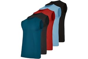 Real Essentials 5 Pack: Men's Cotton Sleeveless Crewneck Tank Top Casual Shirts Tees (Big & Tall Available)