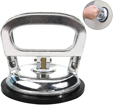 Amazon Com Aluminum Suction Cup Dent Puller Dent Repair Kit Auto Body Dent Puller 4 8 Premium Dent Remover Suction Cup For Glass Tiles Mirror Gripper Sucker Plate Double Handle Locking Silver Automotive