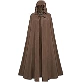 Scarlet Darkness Women Renaissance Hooded Cape Medieval Cloak Hobbit Halloween Costume