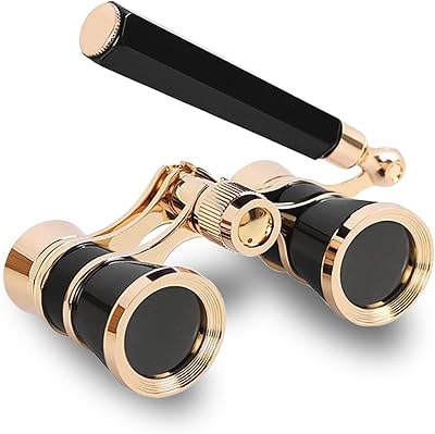 Opera Glasses,3X25 Theater Binoculars with Foldable and Extendable Handle,Mini Binocular Compact Lightweight,Portable Theater Glasses for Adults Kids Women in Musical Concert