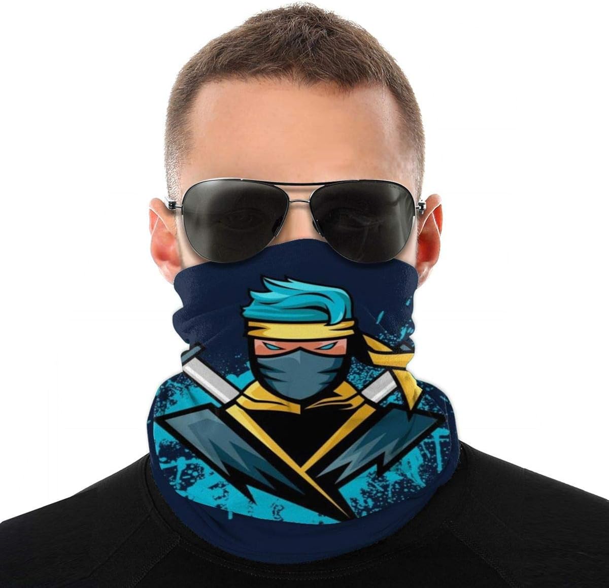 Gamer Blue Ninja Ninjashyper Variety Head Scarf Face Mouth Cover Magic