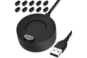 [10+2 Pack] Miimall Compatible with Garmin Instinct/Vivoactive 3/Fenix 5/6/7/6S/7S/6X/7X Charger Cable, Silicone Anti-dust Pl