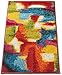 Blooms Multi Abstract Painting Red Orange Yellow Green Modern Brush Stroke Area Rug 2x3 (20