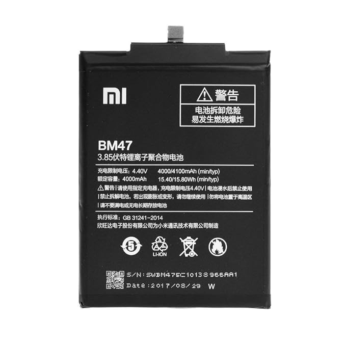 Xiaomi BM47 Original-Akku mit 4000 mAh für Xiaomi RedMi 3 3S 4X