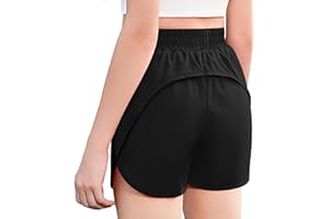 Zaclotre Girls Athletic Shorts with Zipper Pockets 2 in 1 Kid Workout Running Volleyball Soccer Shorts with Liner