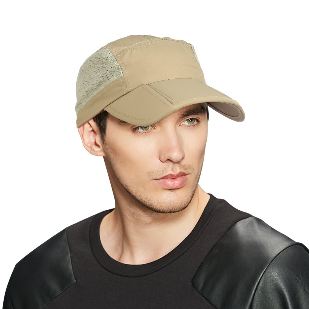 Vbiger Quick-Dry Breathable Sports Hat UPF50+ Baseball Caps Hat (B-Khaki)