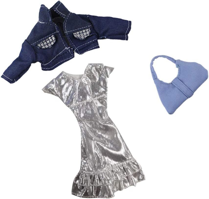 Modern Doll Clothes Fashion Accs １set Fashion Silver Dress Short Jacket With A Purse For 1 6 Girl Dolls Dolls Bears Goothai Com