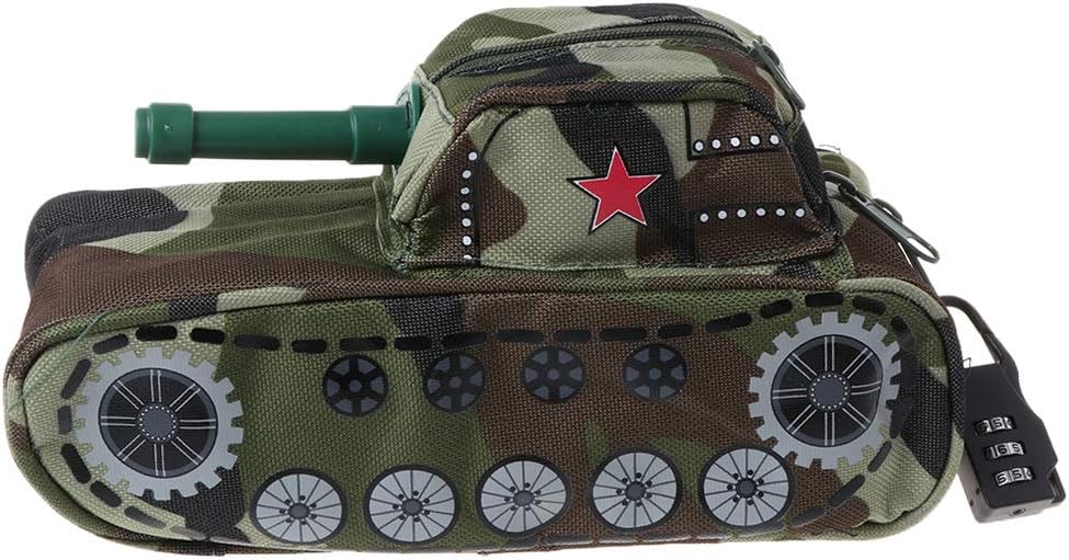 rryilong Cool Creative Camouflage Pencil Case for Boys 21x9x11cm / 8.27x3.54x4.33in Army Green