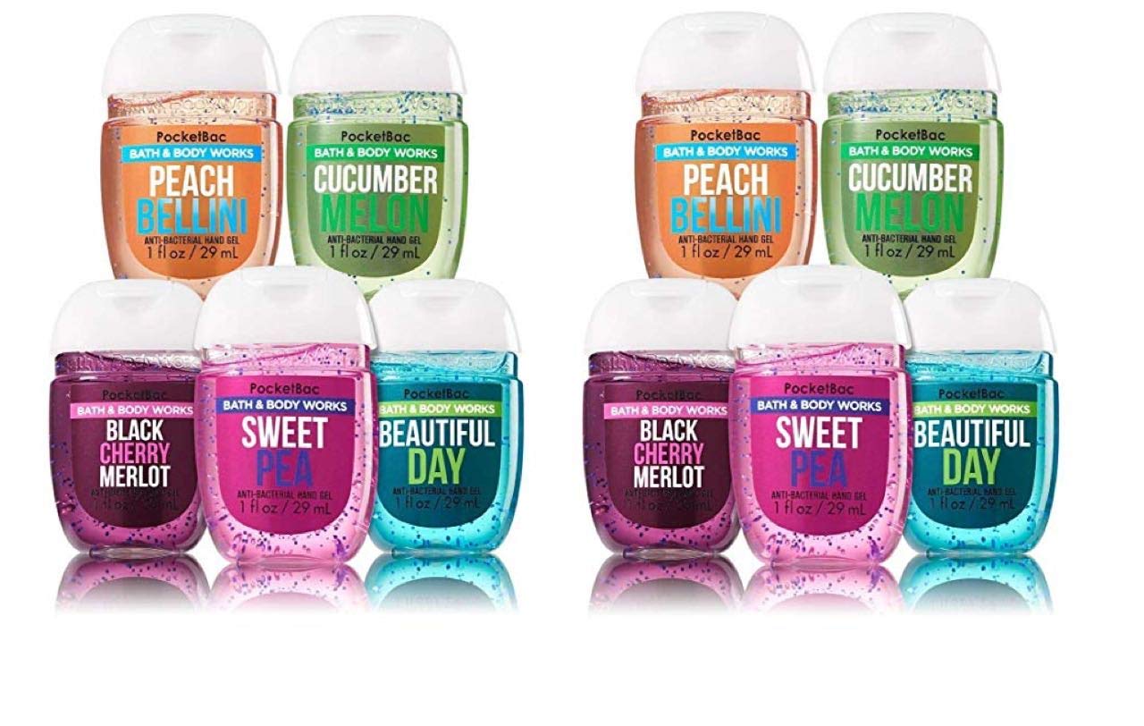 Bath Body Works Fresh Picks Pocketbac Bundle Of 5 Antibacterial Hand Sanitizer Gels