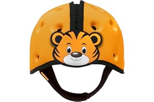 SafeheadBABY Award-Winning Infant Safety Helmet Baby Helmet for Crawling Walking Ultra-Lightweight Baby Head Protector Expandable and Breathable Toddler Head Protection Helmets - Tiger Orange