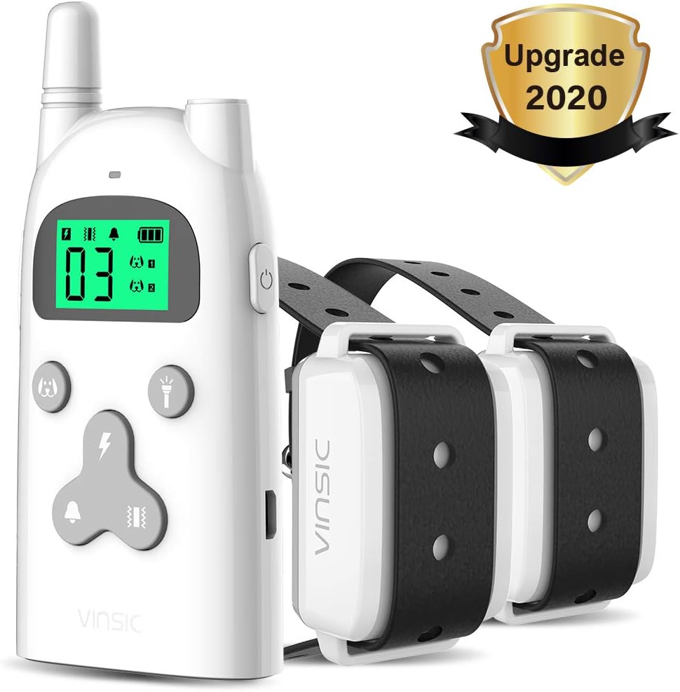 VINSIC Dog Training Collar 2 Pack, Dog Shock Collar with