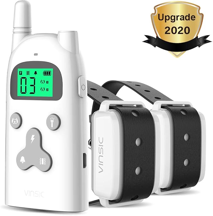 VINSIC Dog Training Collar 2 Pack, Dog Shock Collar with
