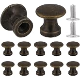 KALIONE 12 Pcs 1/2 Inch Mini Drawer Pulls, Handles for Jewelry Box, Small Cabinet Knobs for Gift Case, Antique Box Pulls (Vintage)