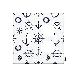 Pznen 2-Gang 1-Toggle/1-Duplex Wall Plate, Nautical