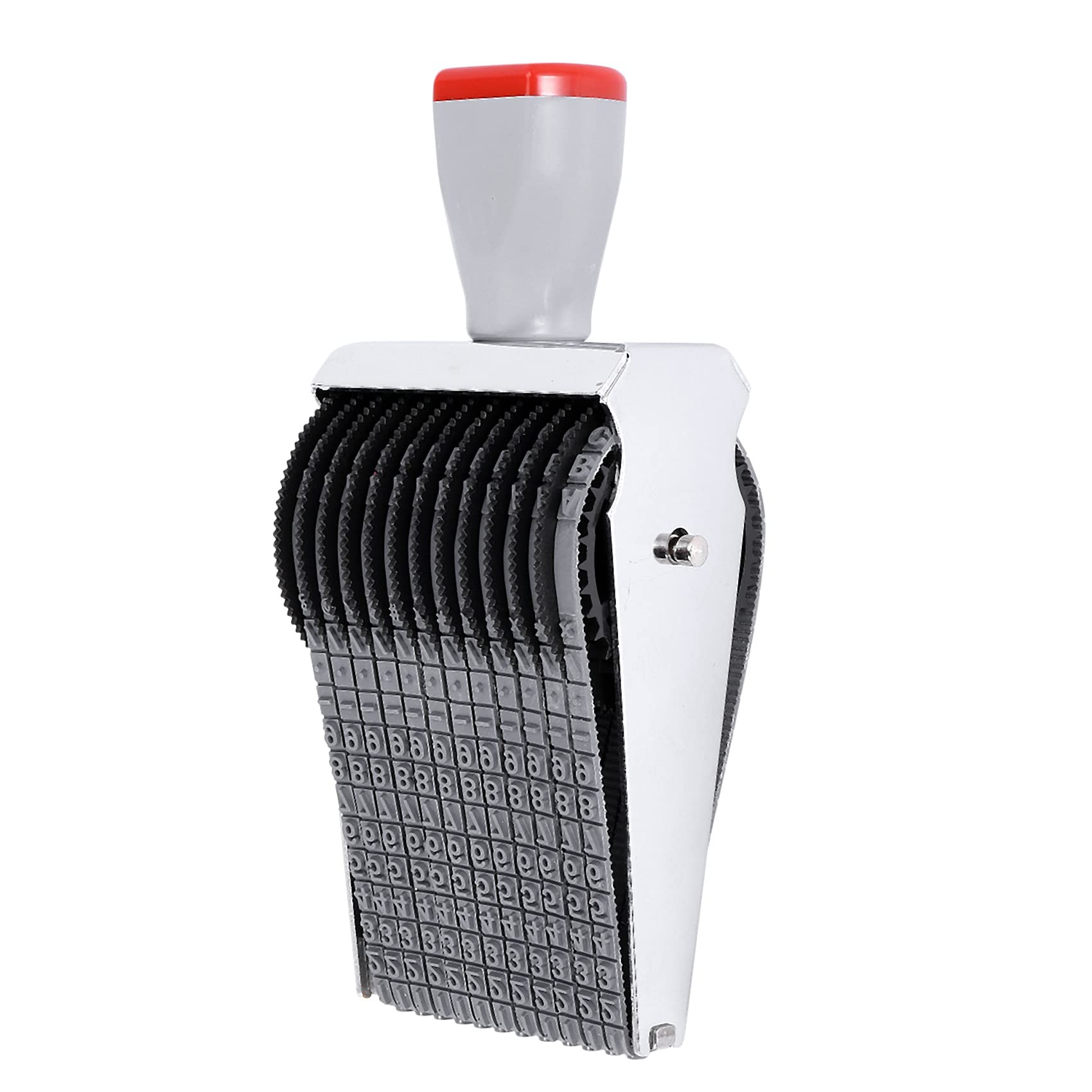 Wobekuy Multipurpose 12 Digit Alphabet Rolling Rubber Stamp English Letter Number Emboss DIY Scrapbooking Roller Stationery