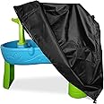AKEfit Kids Water Table Cover Fit Rain Showers Splash Pond Water Table, Waterproof Dustproof Outdoor Toys Cover, Black (Cover Only)