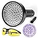 TICOZE UV Flashlight Black Light, 100 LED Blacklight for Dog Urine, Scorpion Detectors, Free UV Protective Safety Sunglasses