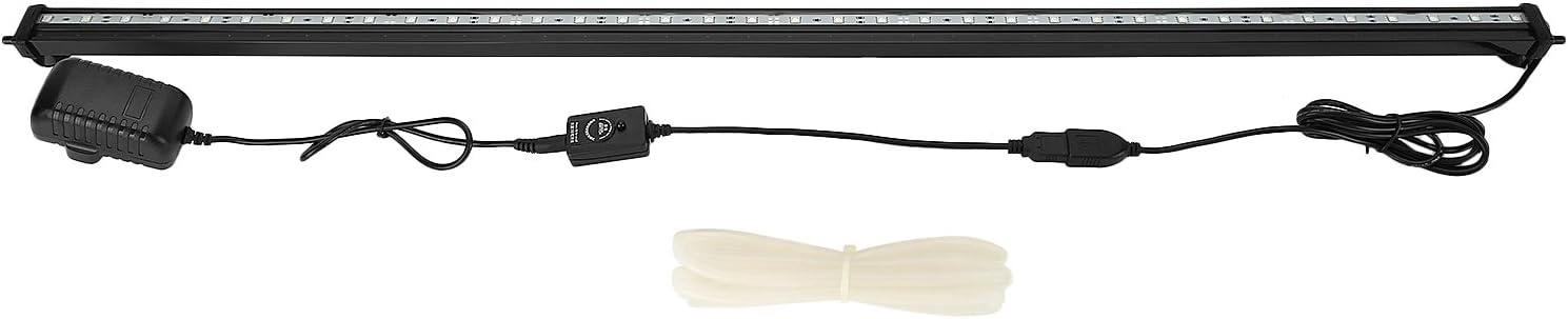 Top Munster LED Aquarium Light RGB Remote Color Changing Flexible Lighting Underwater Aquarium Bar Air Curtain Bubble Lights with Double Bright,Waterproof Submersible Aquarium Light 88cm