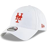 New Era Unisex-Adult MLB Core Classic 9TWENTY White Home Adjustable Hat Cap One Size Fits All - New York Mets White