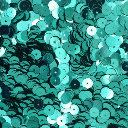 6mm Flat Round SEQUIN PAILLETTES ~ Turquoise Teal Peacock Blue Green Metallic ~ Loose sequins for embroidery, bridal, applique, arts, crafts, and embellishment. Made in USA.